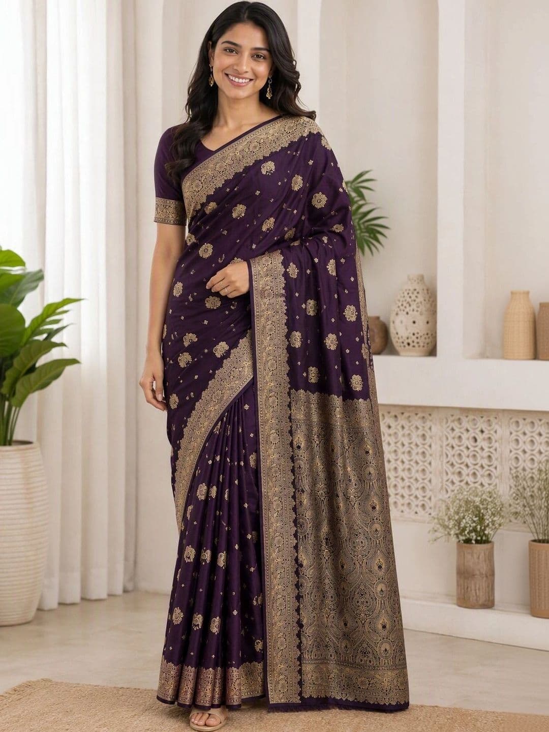 MEHARIKA Woven Design Zari Art Silk Banarasi Saree - view 1