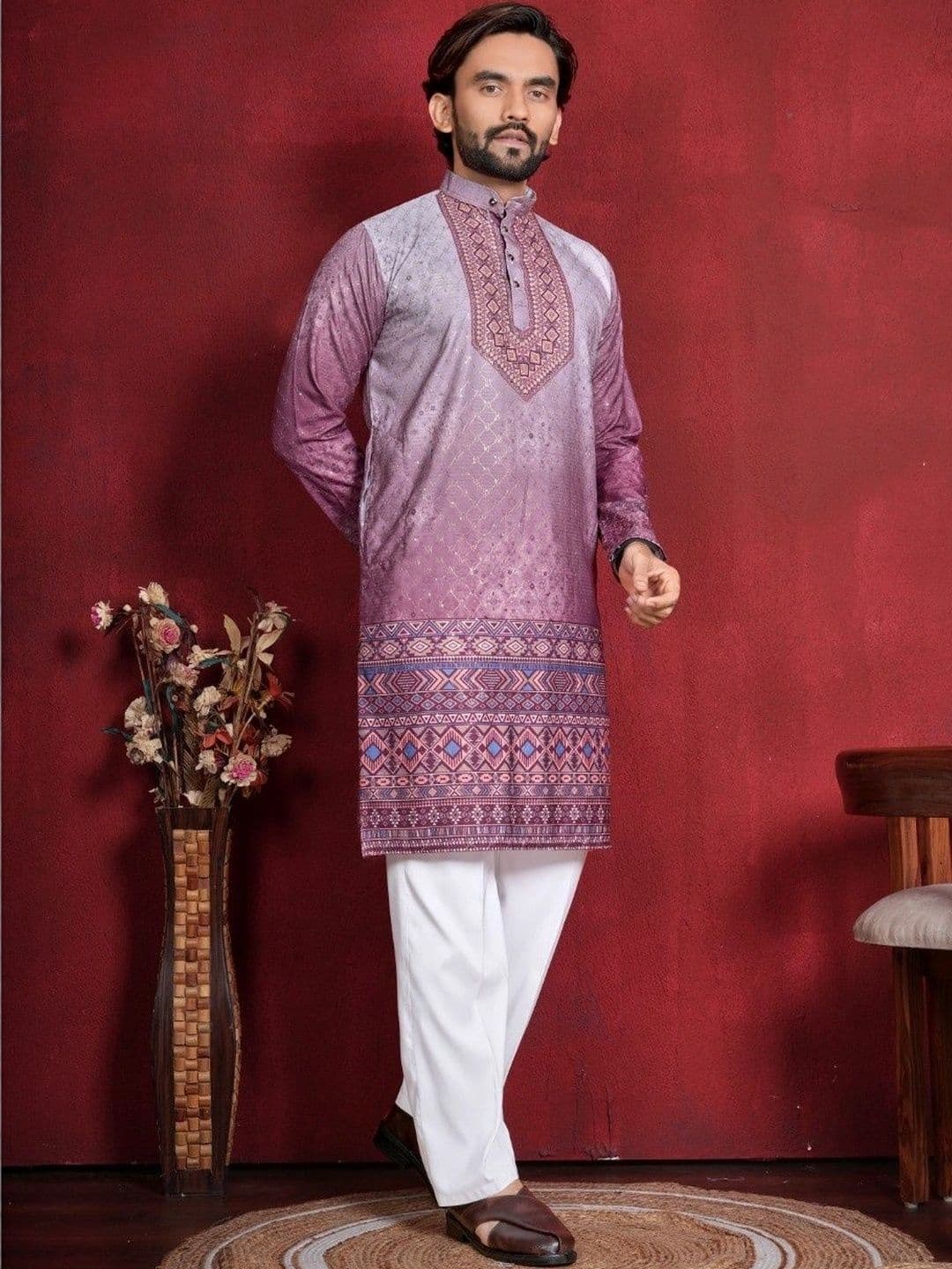 CHARLOTTE GRACIOUS Men Thread Work Kurta thumbnail 6