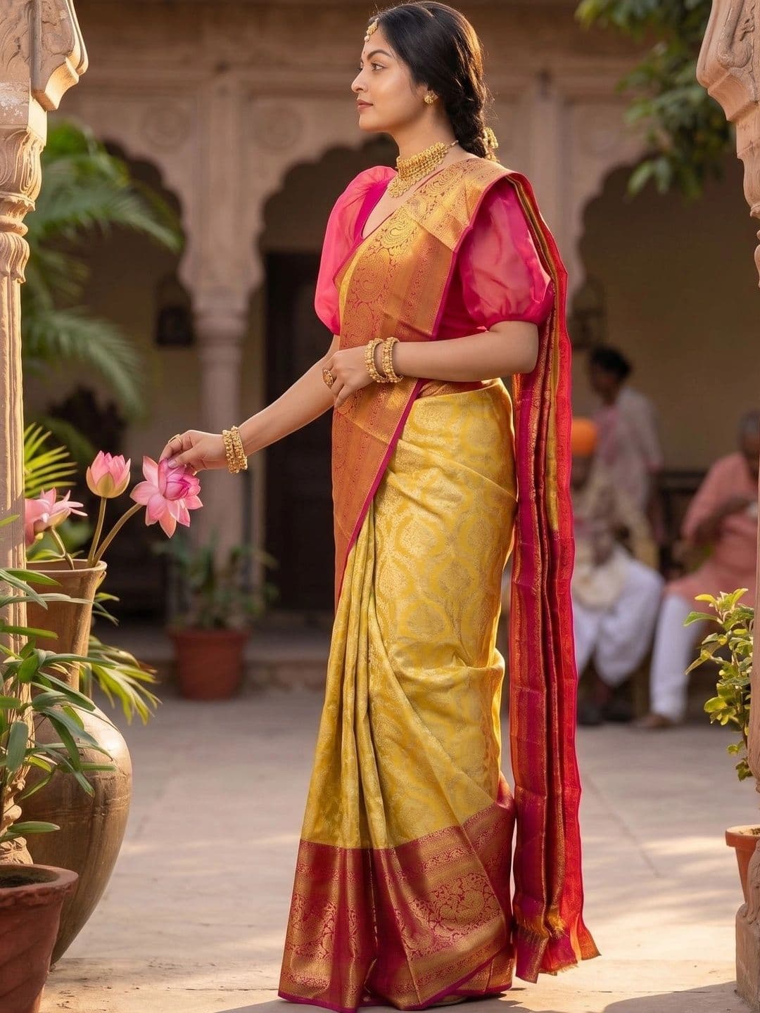ZARA STAR Woven Design Zari Art Silk Banarasi Saree thumbnail 6
