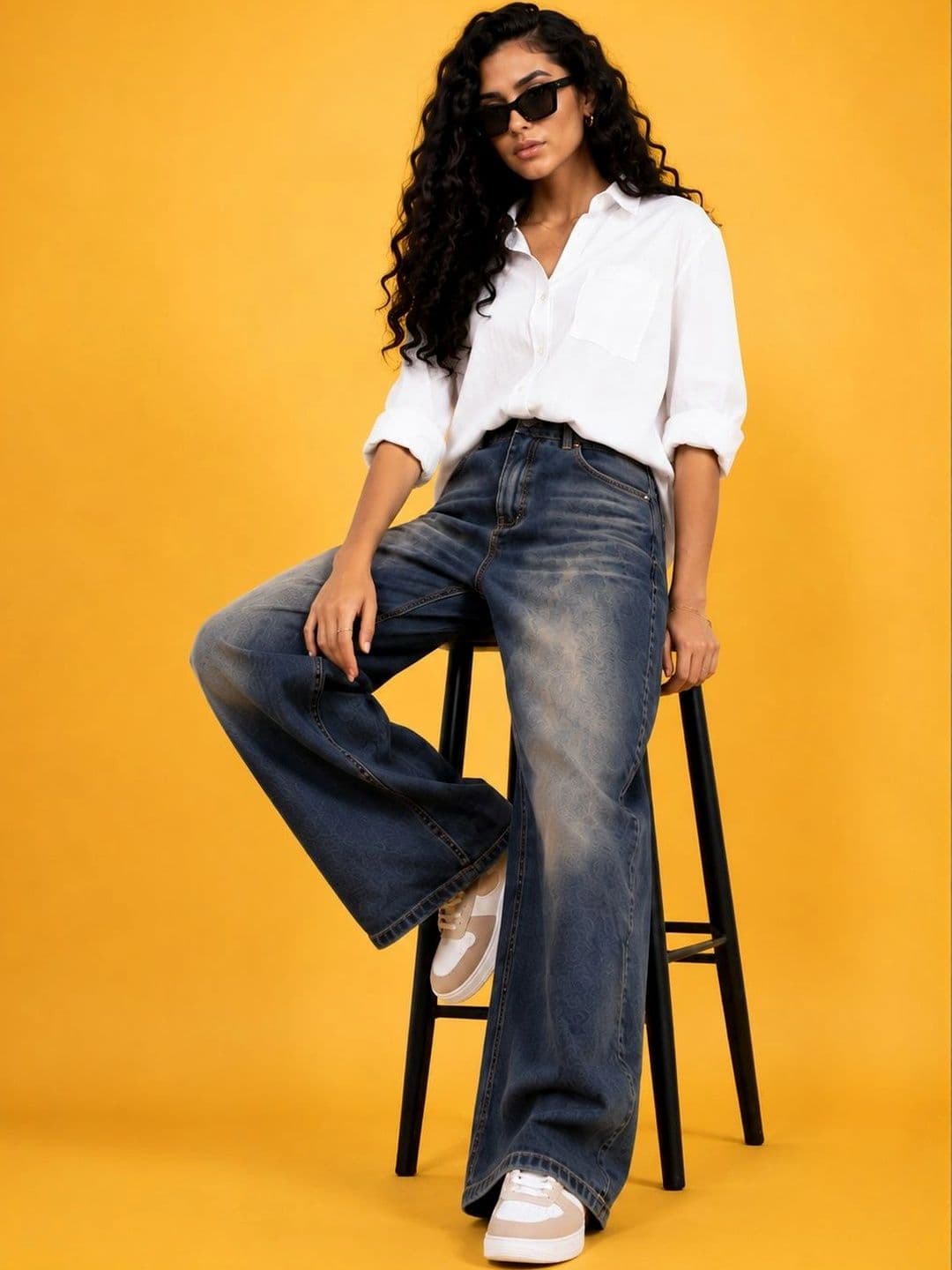 zayla Women Jean High-Rise Low Distress Light Fade Jeans - view 1