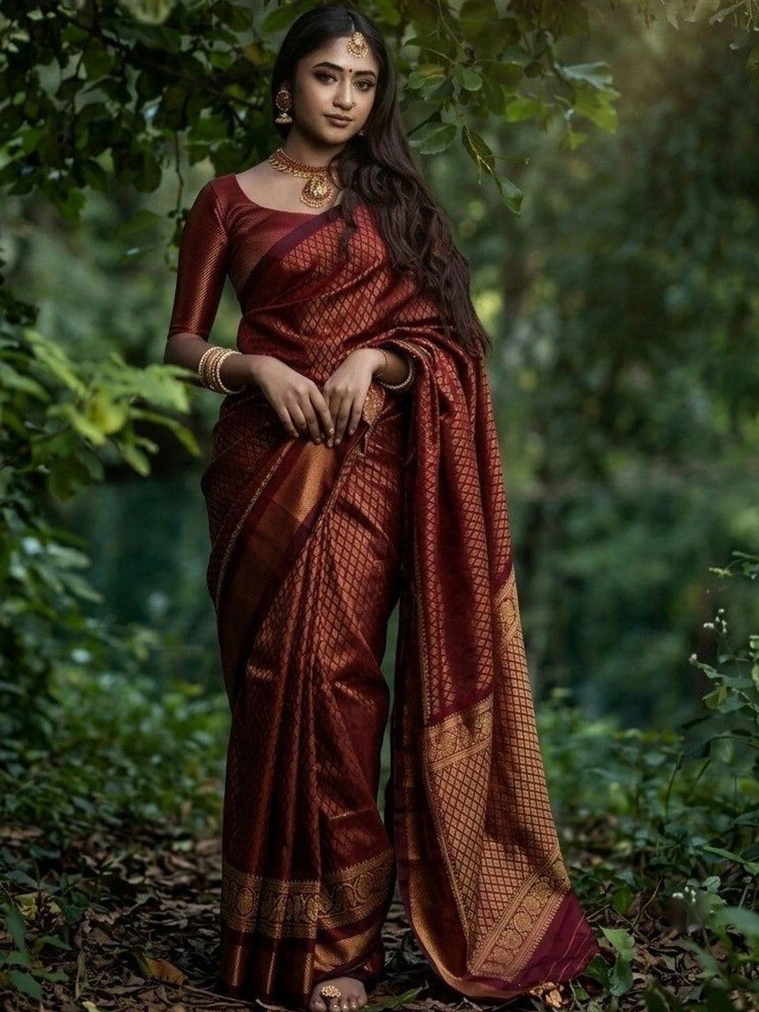 ABC ANY BUDY CLEAN Women Woven Design Zari Art Silk Banarasi Saree - view 1