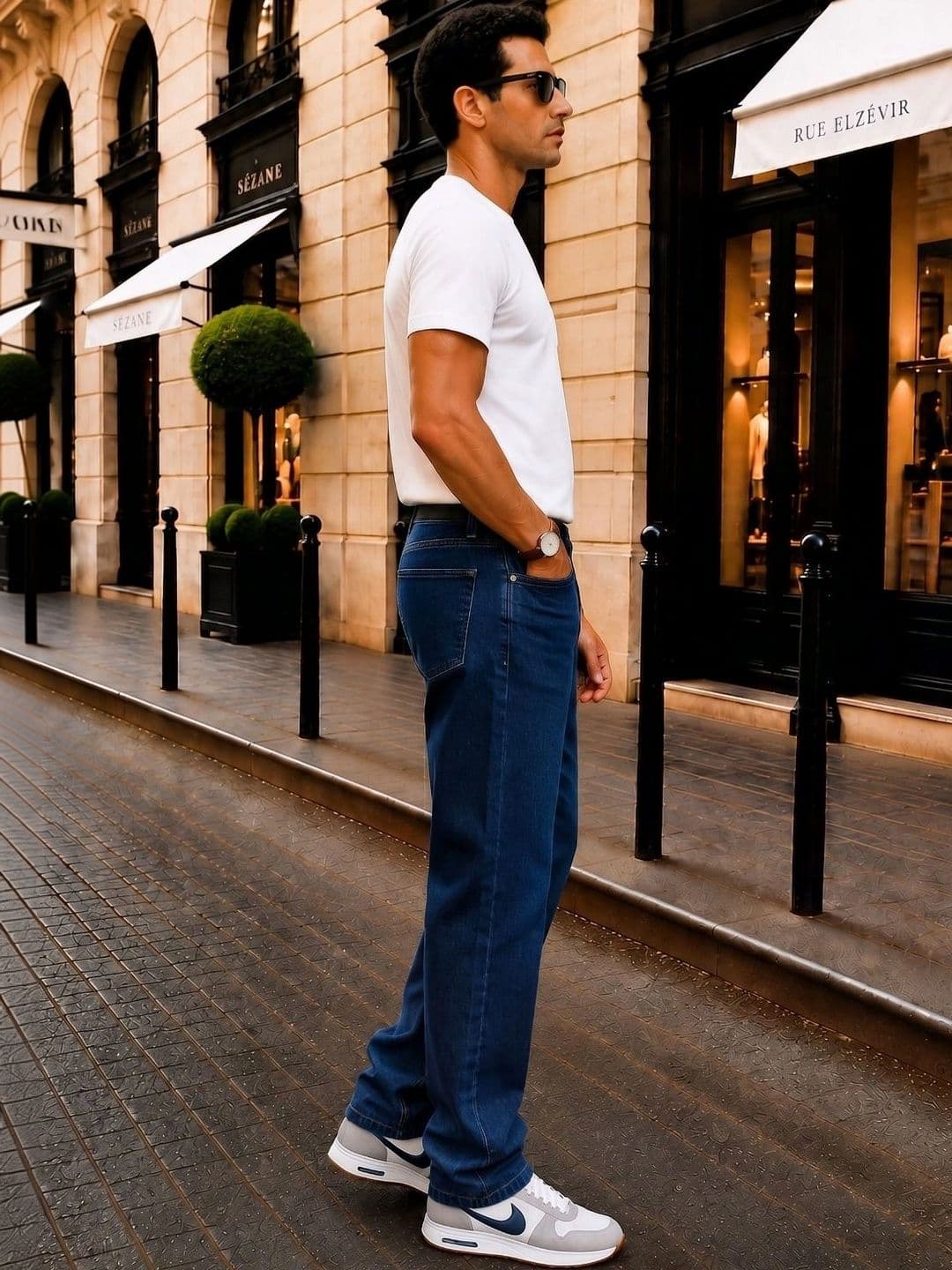 zayla Men Jean Regular Fit Mid-Rise Light Fade Stretchable Jeans thumbnail 4