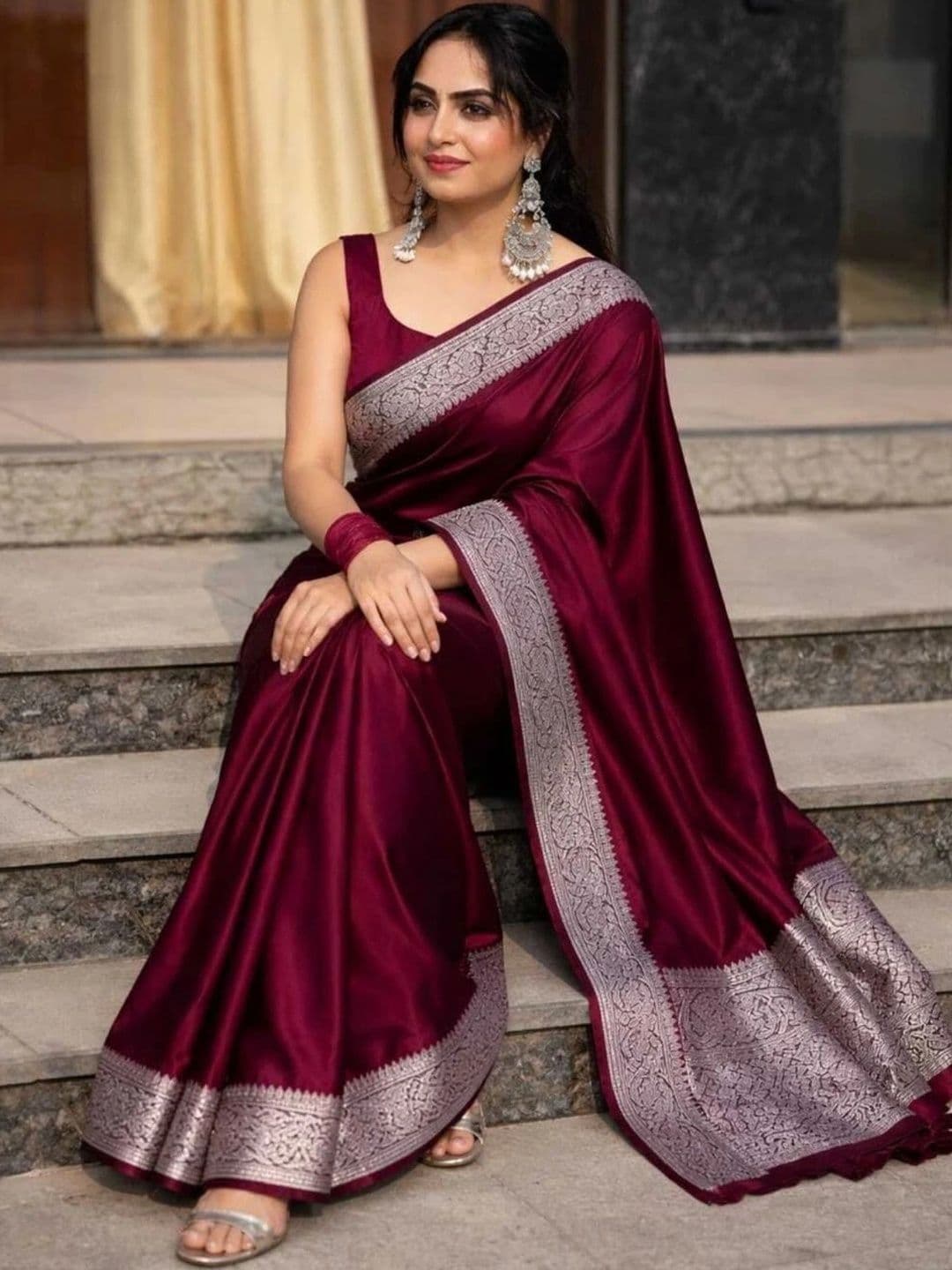 Urban Silk Saree Woven Design Zari Art Silk Banarasi Sarees thumbnail 3