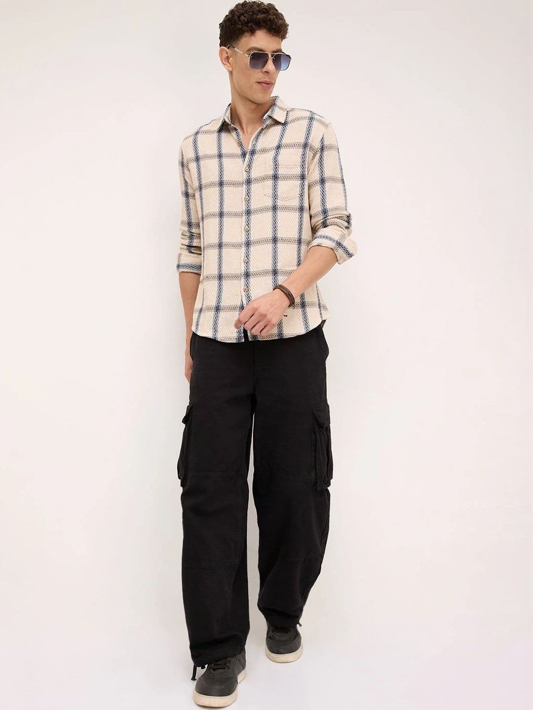 VASTRADO Men Classic Slim Fit Checked Casual Shirt thumbnail 4