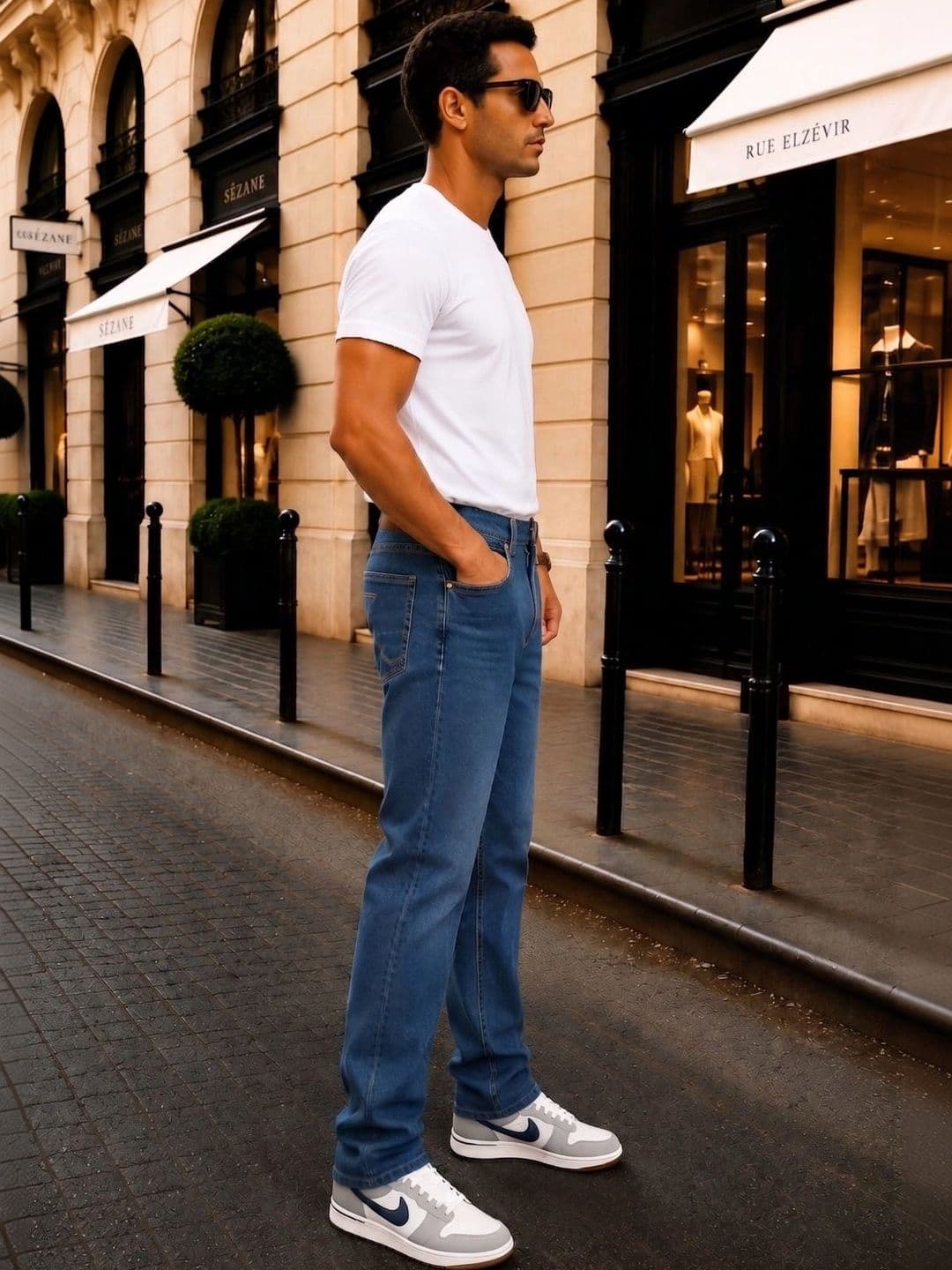 zayla Men Jean Regular Fit Mid-Rise Light Fade Stretchable Jeans thumbnail 2