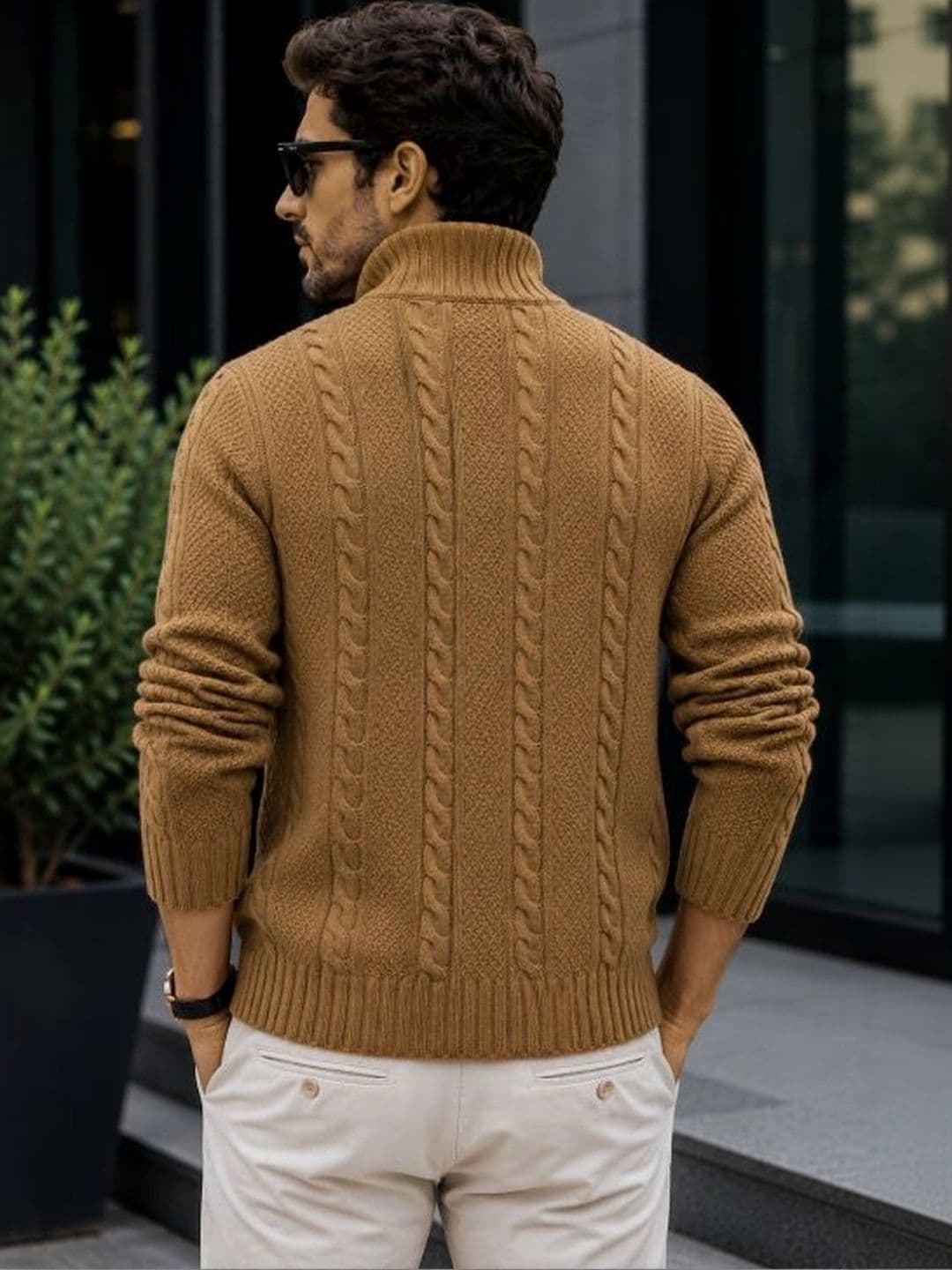 Badlook Men Cable Knit Woollen Pullover thumbnail 3