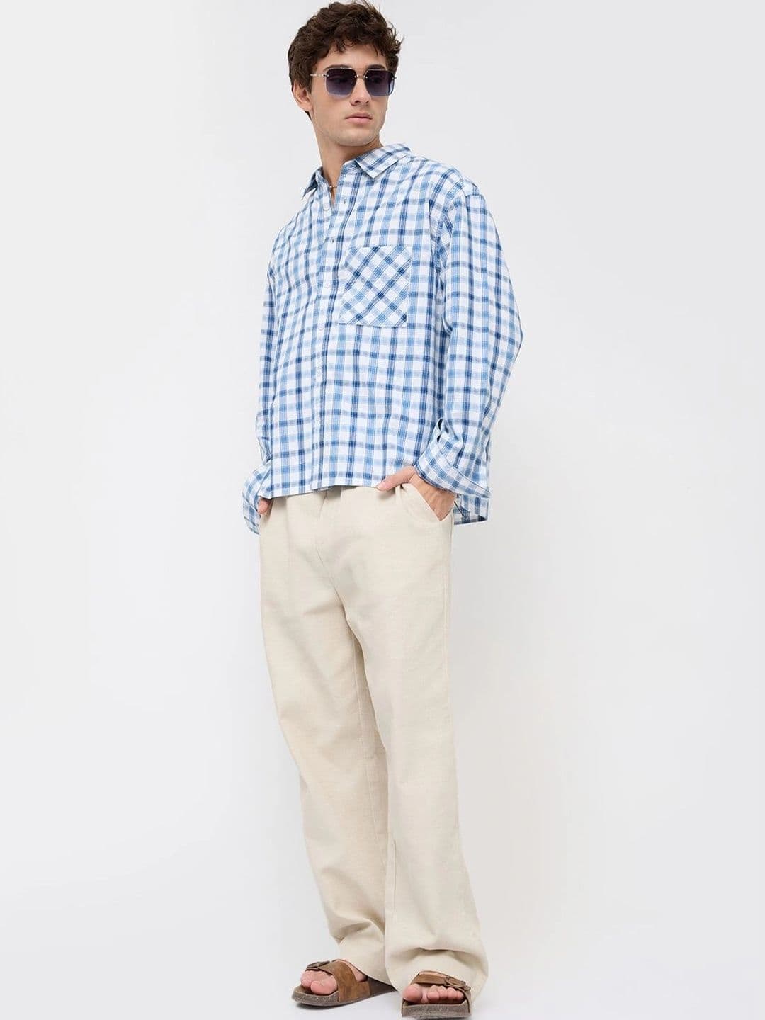 VASTRADO Men Classic Boxy Checked Casual Shirt thumbnail 2