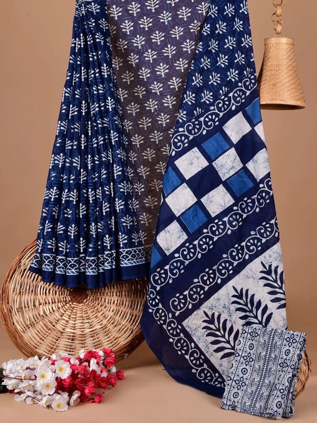 Rashijangidofficial Dabu Pure Cotton Bagru Saree thumbnail 3