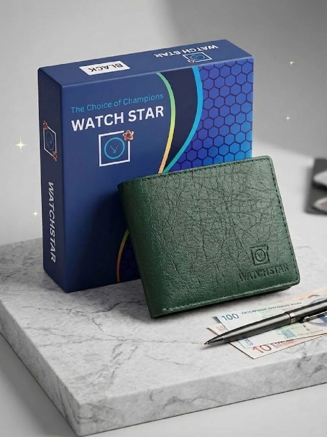 WATCHSTAR Men Textured Leather Two Fold Wallet thumbnail 3