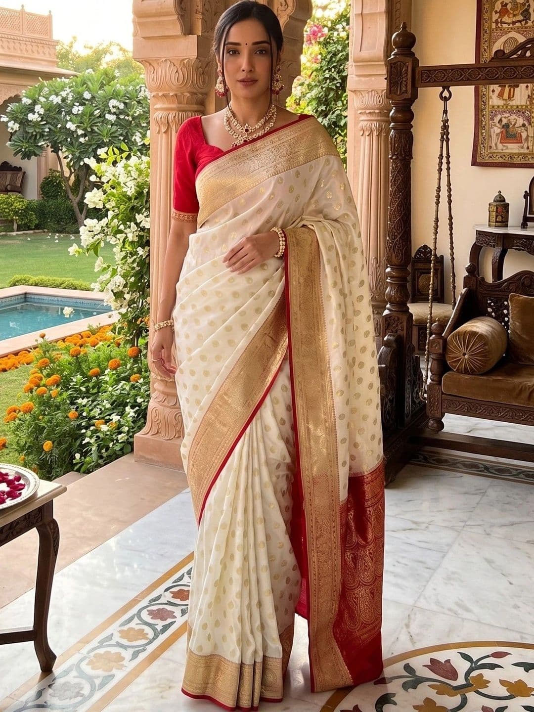YASHASVI FASHION Woven Design Zari Art Silk Banarasi Saree - view 1