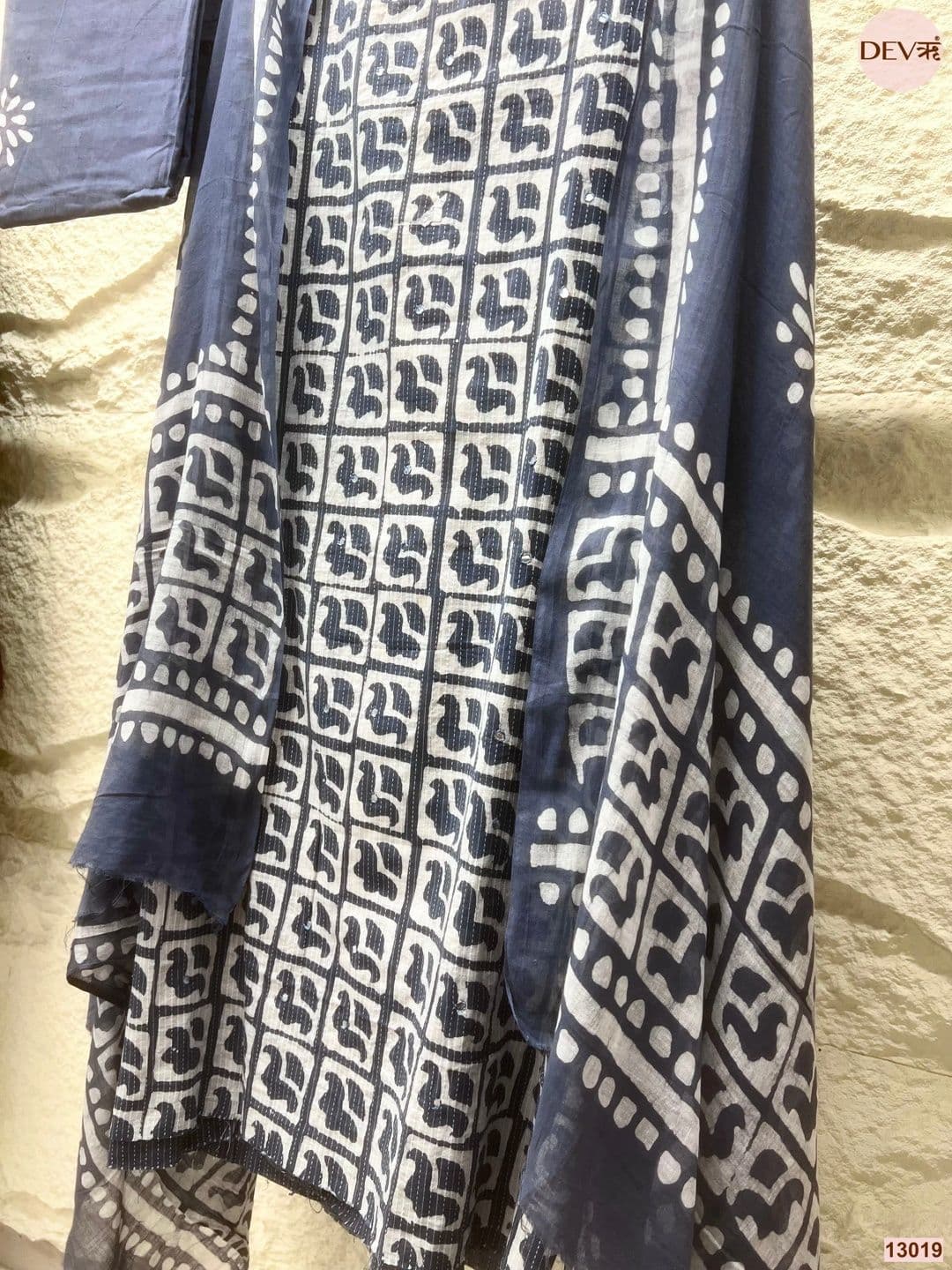 DEVRI Printed Pure Cotton Unstitched Dress Material thumbnail 2