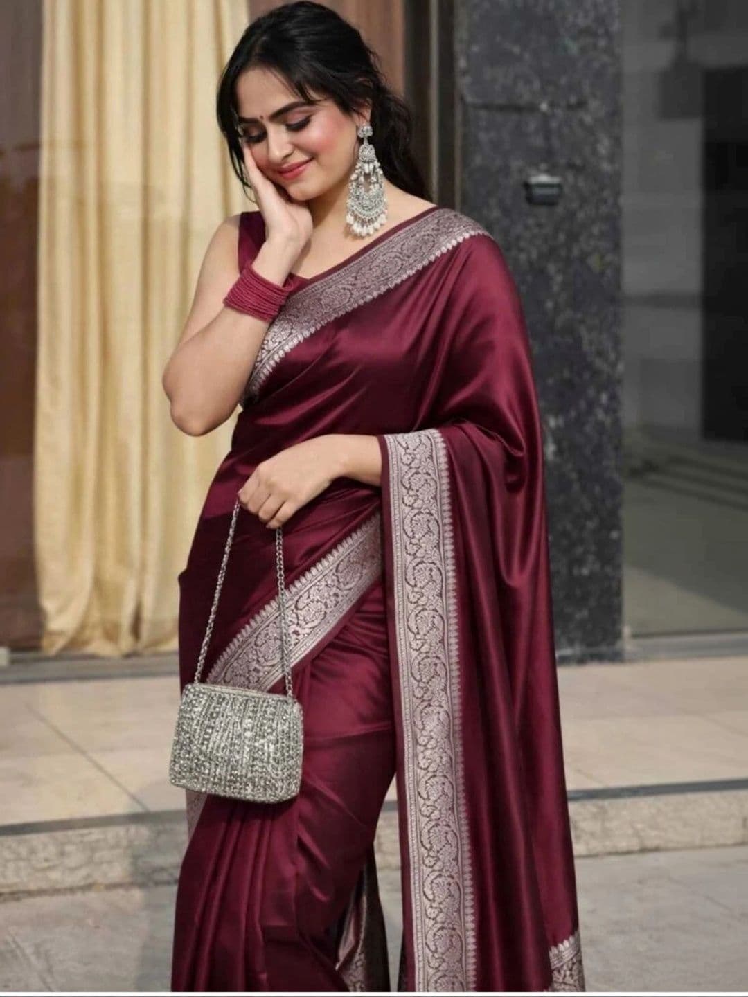Urban Silk Saree Woven Design Zari Art Silk Banarasi Sarees thumbnail 6
