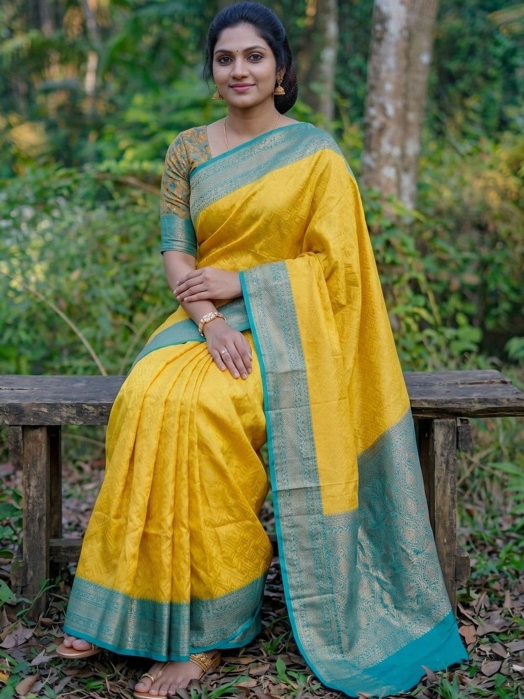 GMK Fashions Woven Design Zari Art Silk Banarasi Saree thumbnail 6