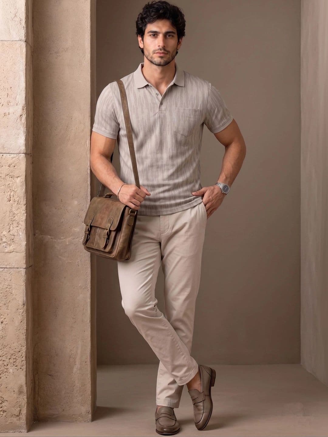 Roadster Men Printed Polo Collar Pockets T-shirt thumbnail 6