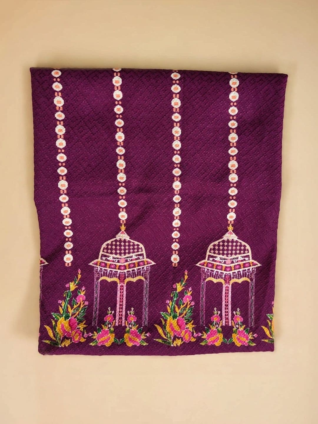 KAHIRAA WHOLETEX Printed Semi-Stitched Lehenga & Unstitched Blouse With Dupatta thumbnail 4