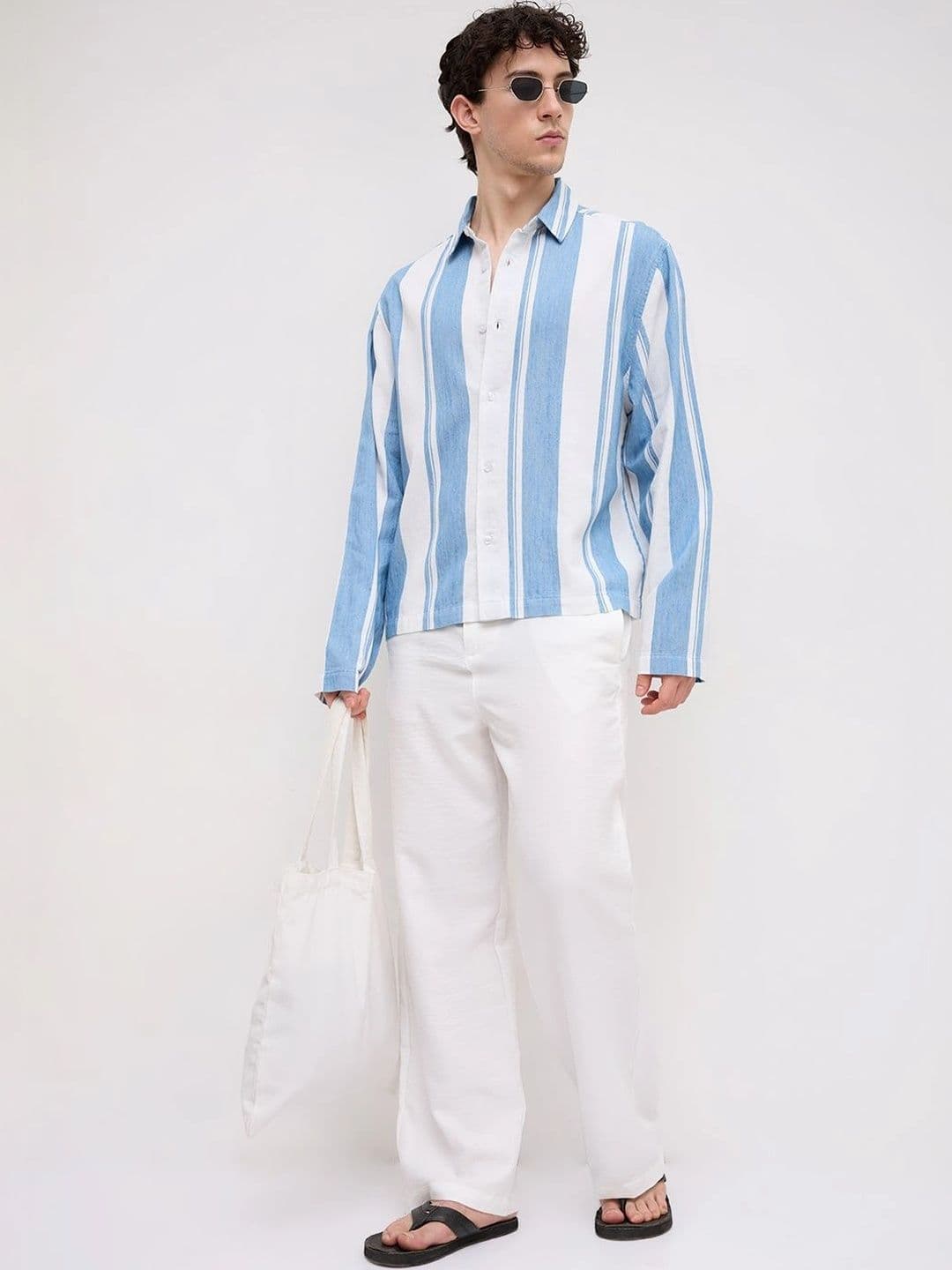 VASTRADO Men Classic Boxy Striped Casual Shirt thumbnail 5