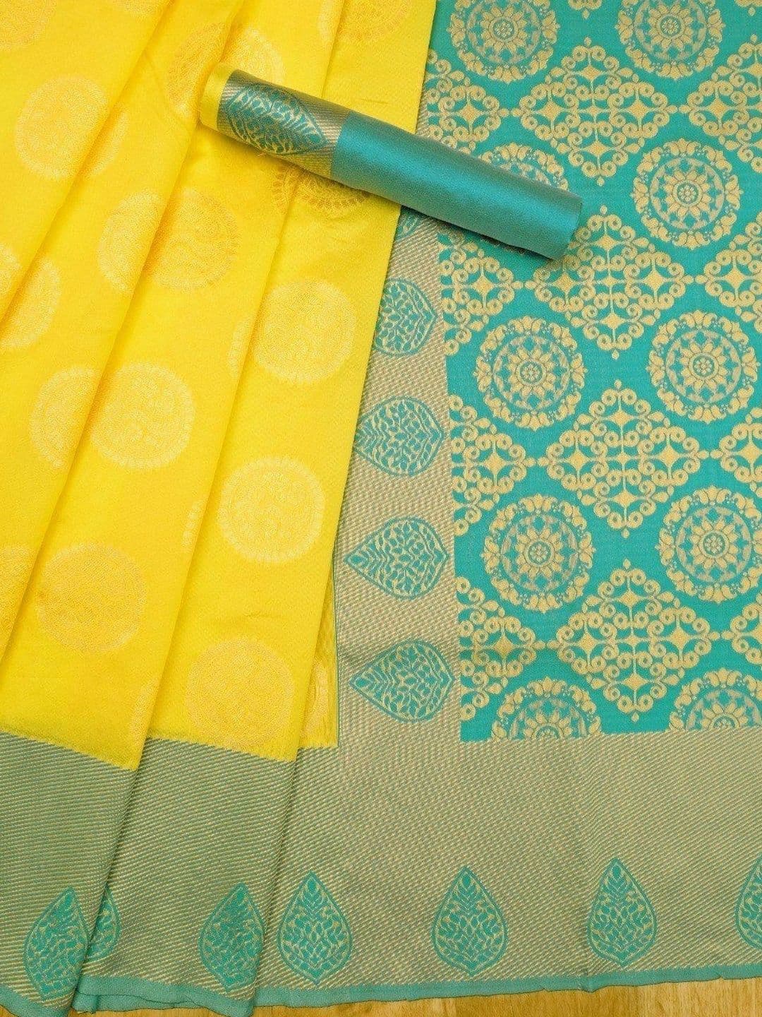 AdoreeStitch Woven Design Zari Art Silk Banarasi Saree thumbnail 4