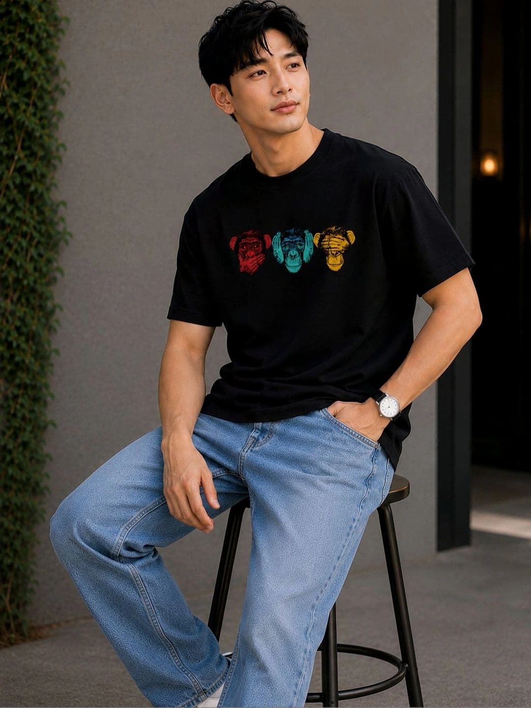 KRYONIX Men Printed Pure Cotton T-shirt thumbnail 3