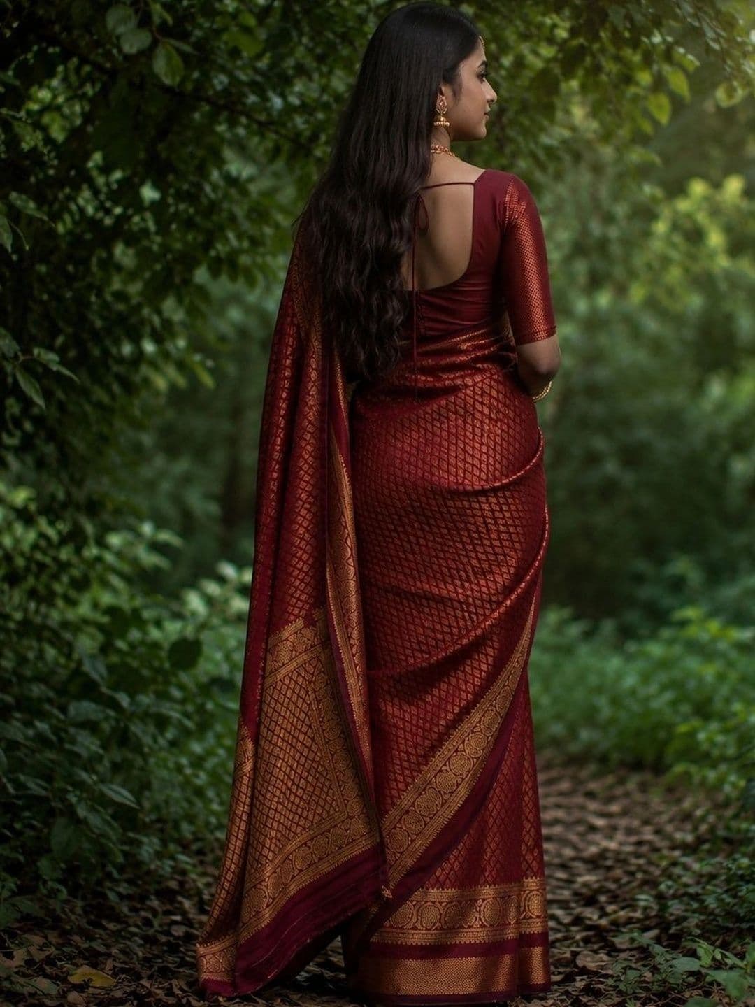 FINFOL Woven Design Zari Art Silk Banarasi Saree thumbnail 2