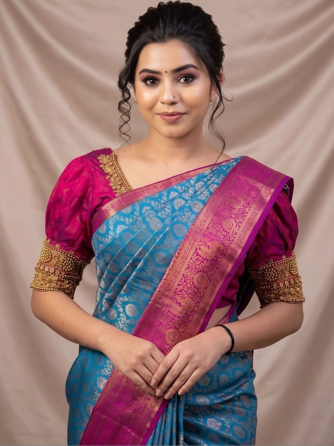 YASHASVI FASHION Woven Design Zari Art Silk Banarasi Saree thumbnail 4