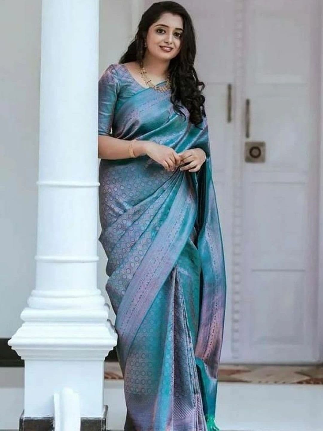 AJ FASHION PLUS Woven Design Zari Art Silk Banarasi Saree thumbnail 4