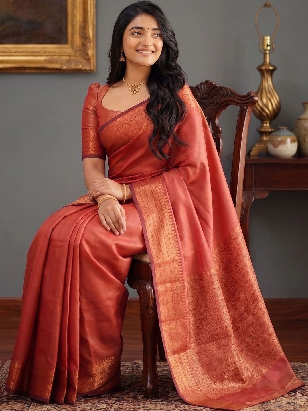 Vmdesigns Woven Design Zari Art Silk Banarasi Saree thumbnail 3