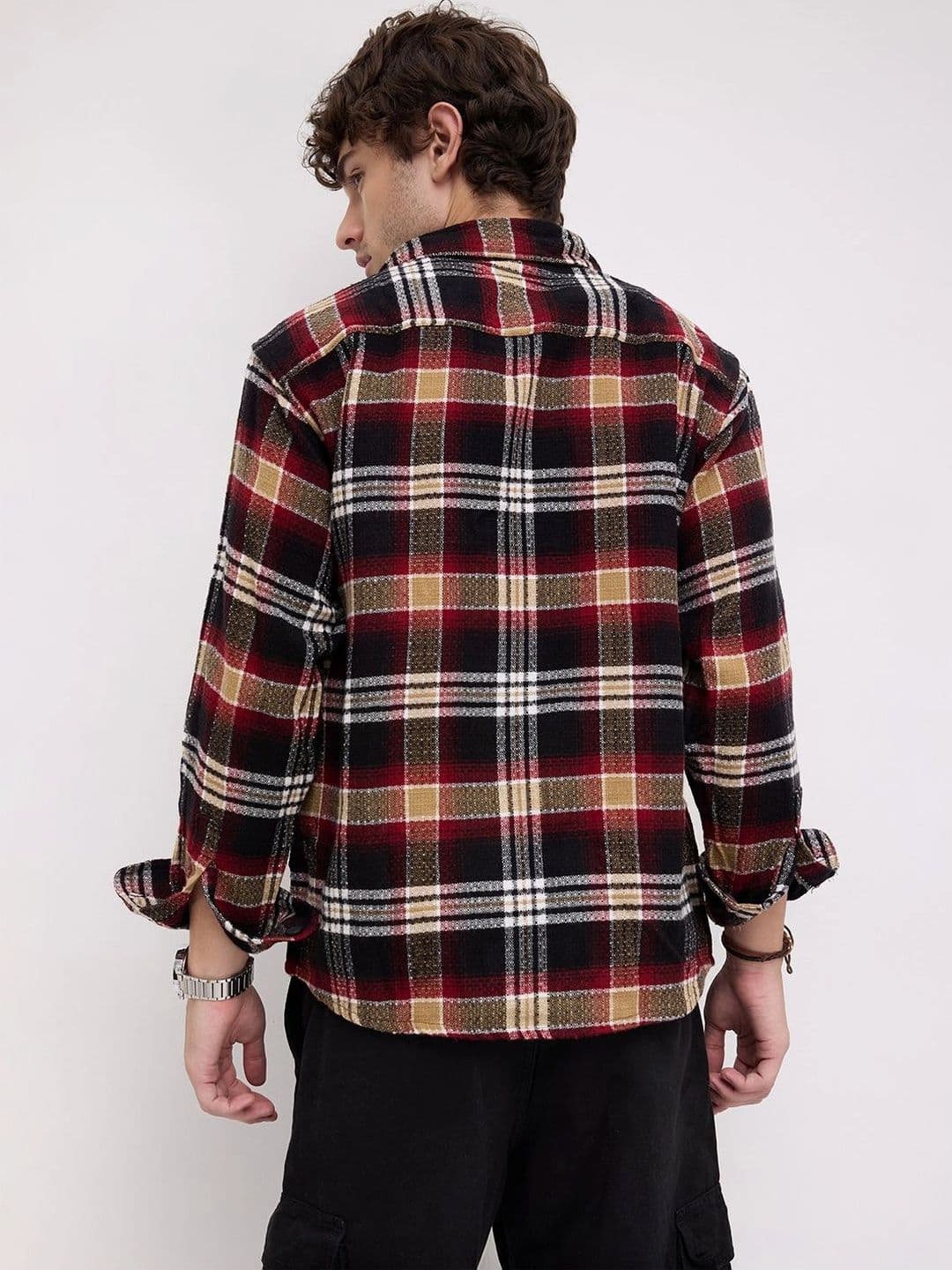 VASTRADO Men Classic Checked Casual Shirt thumbnail 5