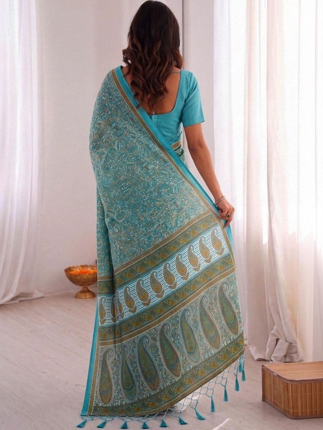 POSHKALA Silk Cotton Saree thumbnail 3