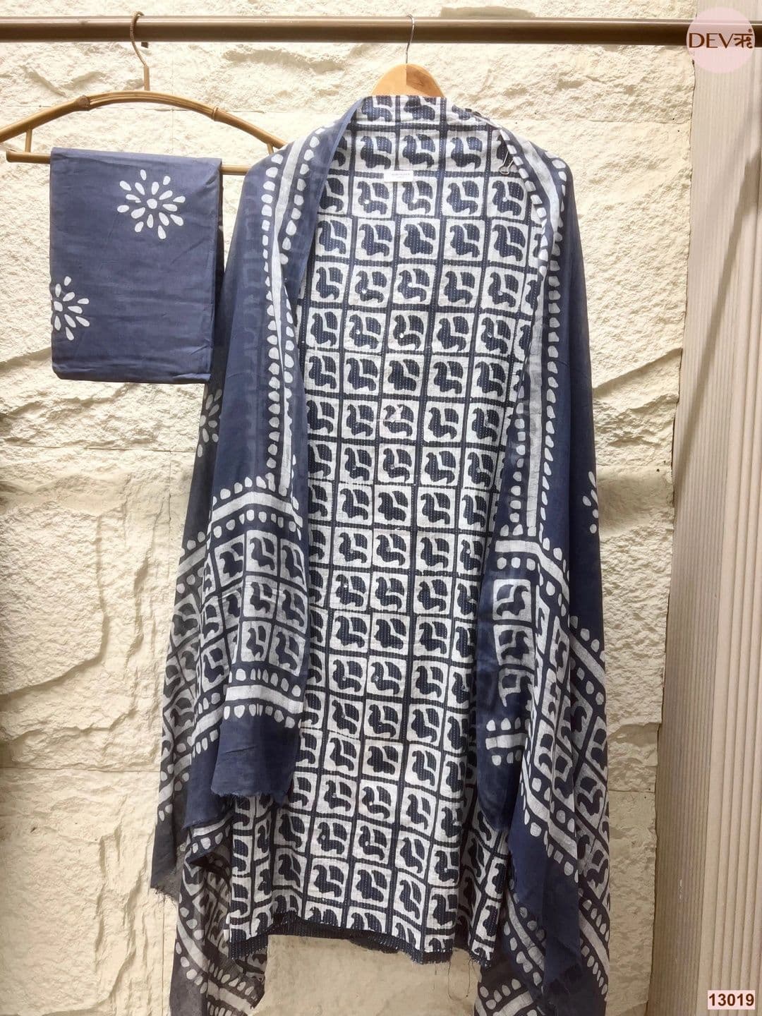 DEVRI Printed Pure Cotton Unstitched Dress Material thumbnail 5