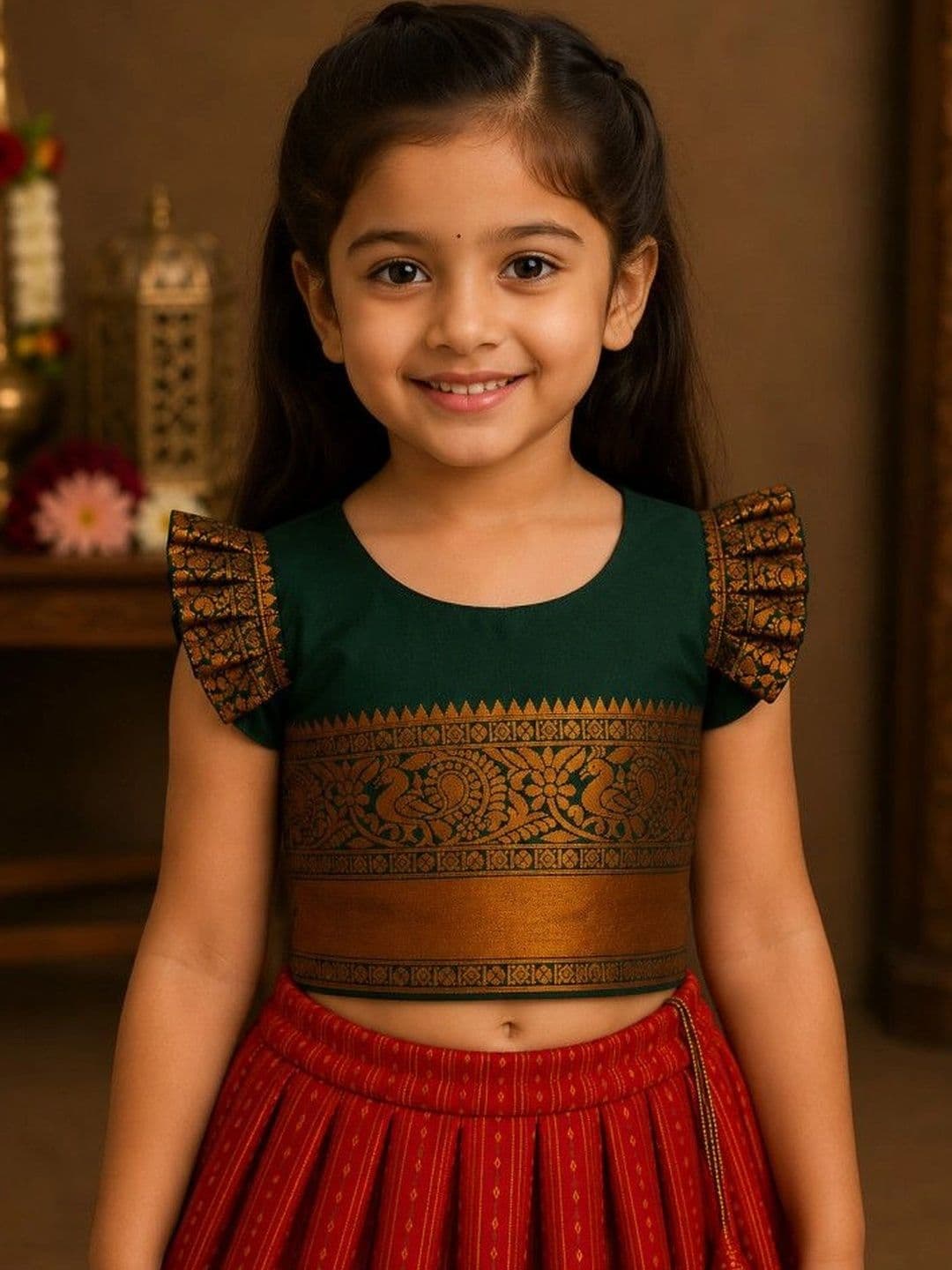 amzira Girls Ready to Wear Lehenga & thumbnail 6