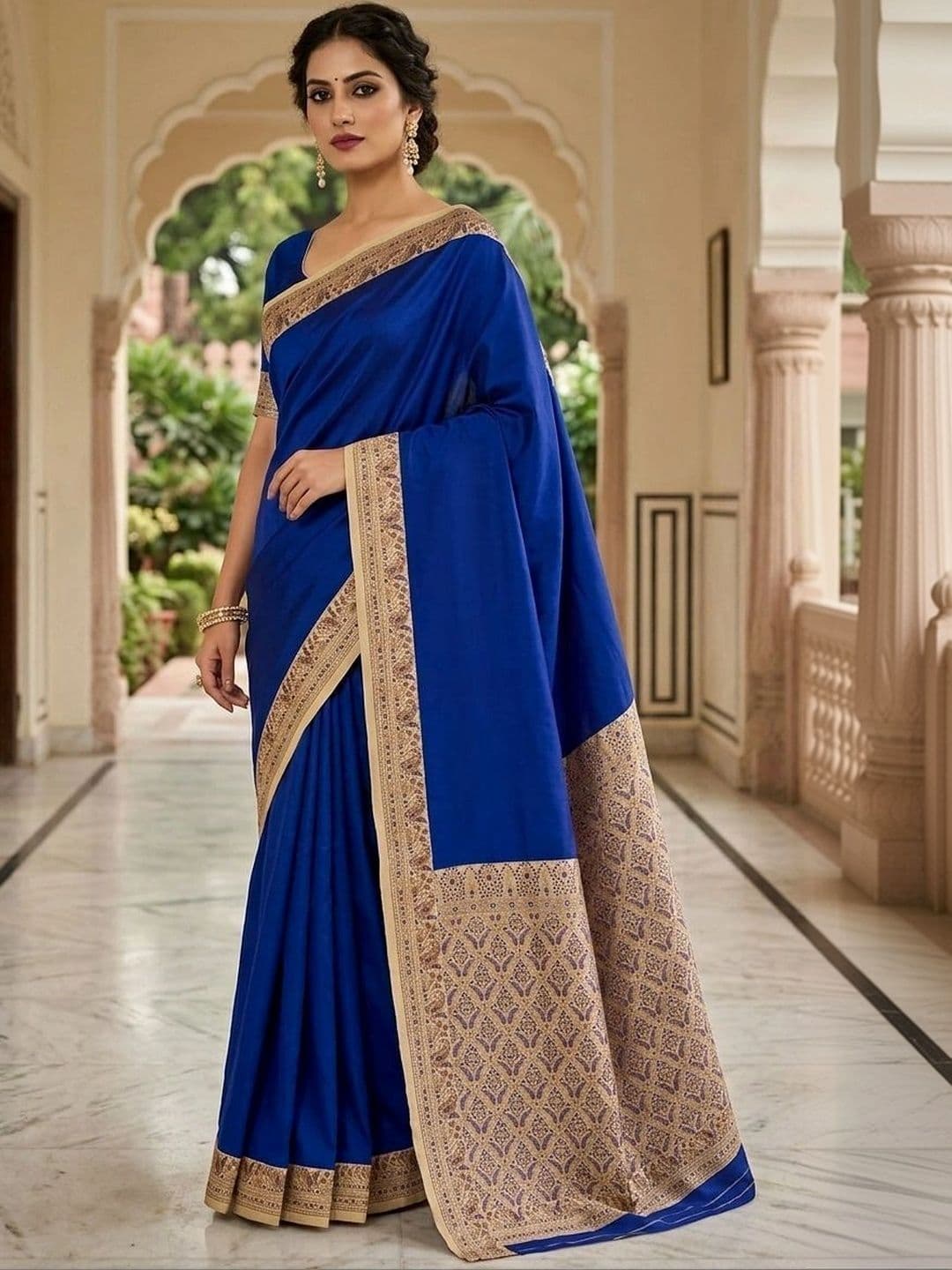 Urban Silk Saree Woven Design Zari Art Silk Banarasi Sarees thumbnail 3
