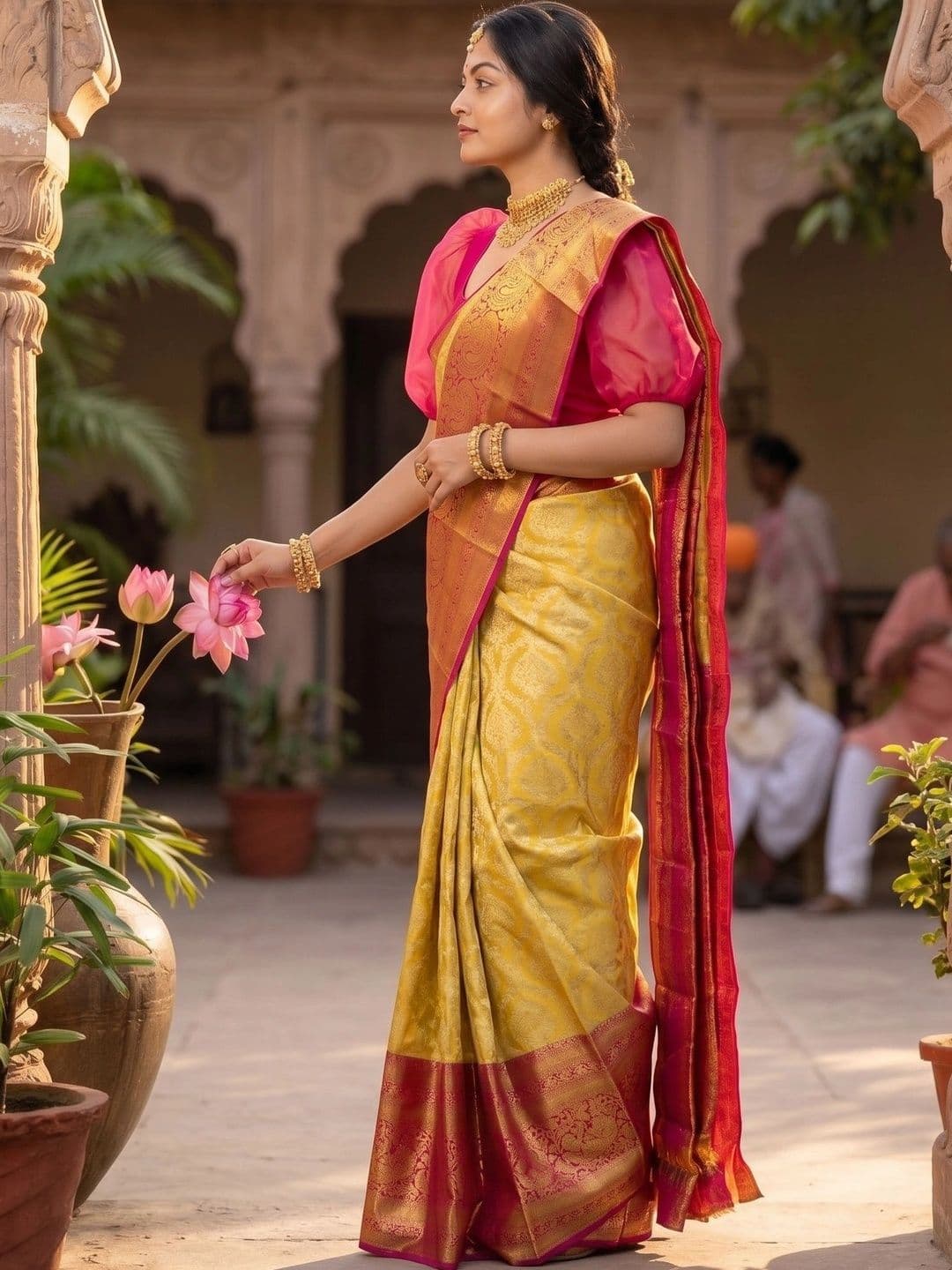 FINFOL Woven Design Zari Art Silk Banarasi Saree thumbnail 3