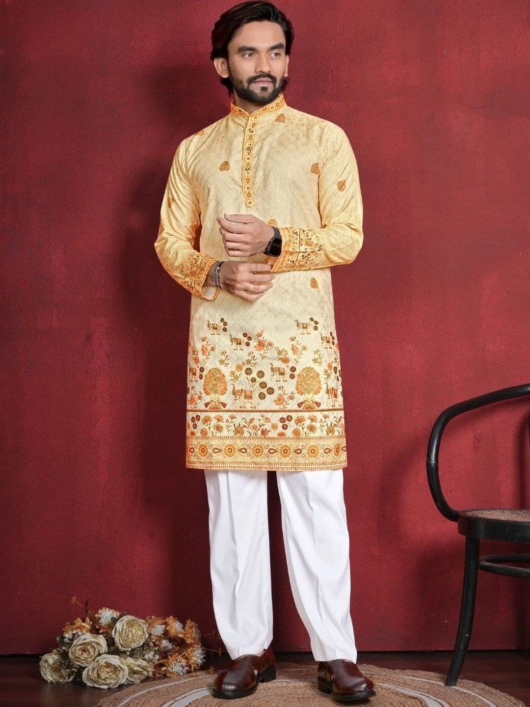 CHARLOTTE GRACIOUS Men Ethnic Motifs Printed Kurta - view 1