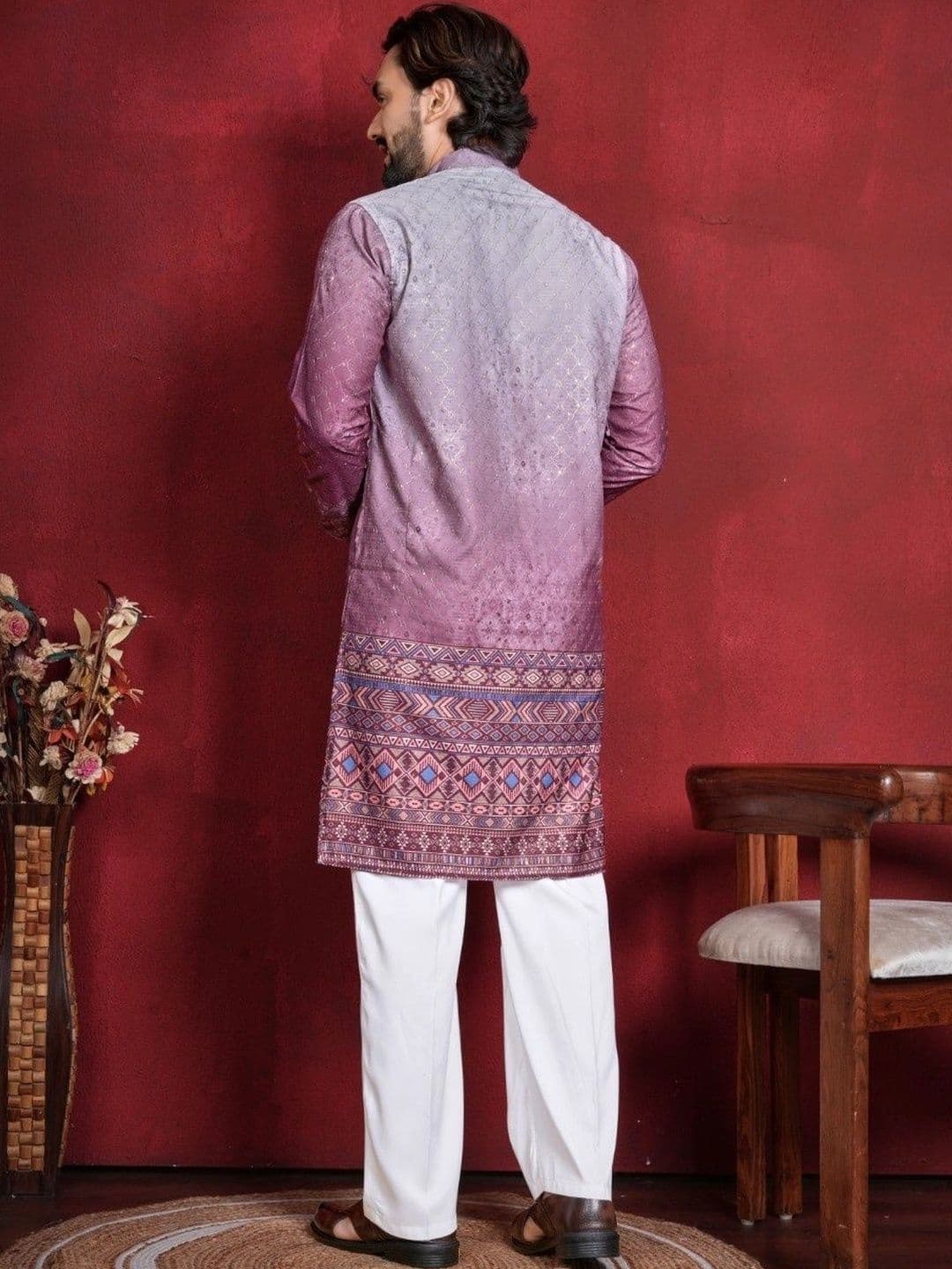 CHARLOTTE GRACIOUS Men Thread Work Kurta thumbnail 4