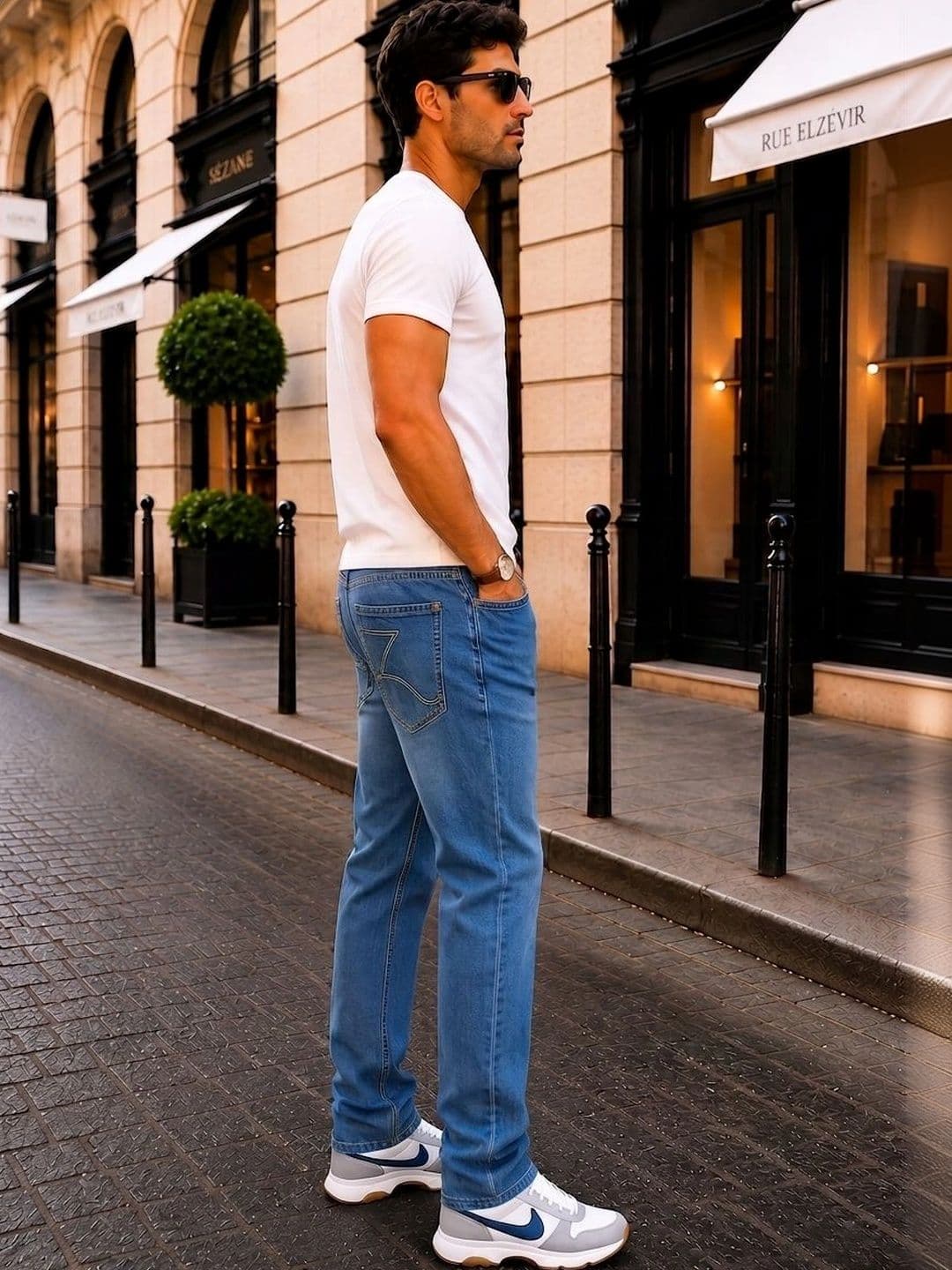 zayla Men Jean Regular Fit Mid-Rise Light Fade Stretchable Jeans thumbnail 2