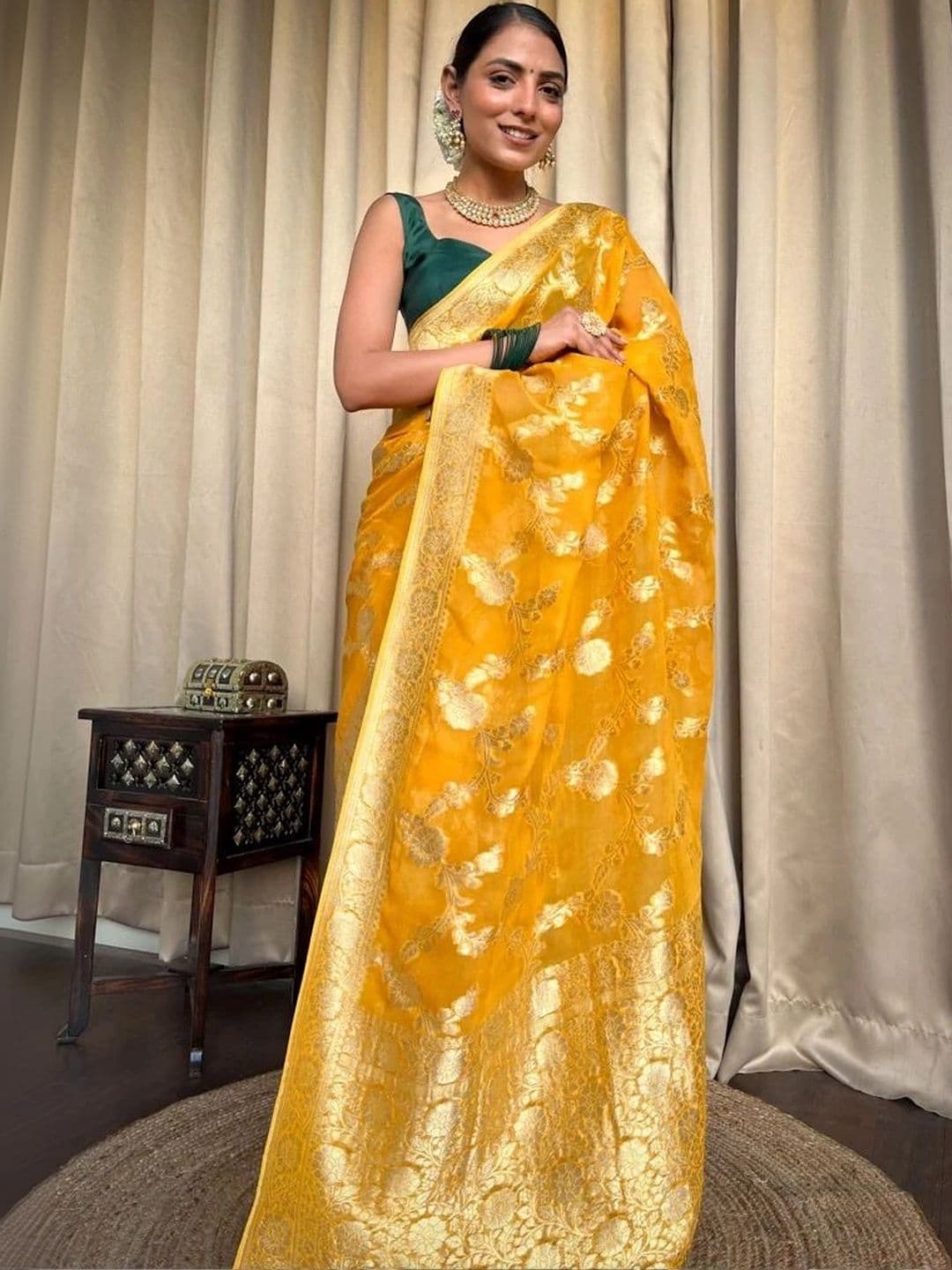 revika Woven Design Zari Art Silk Designer Kanjeevaram Saree - view 1
