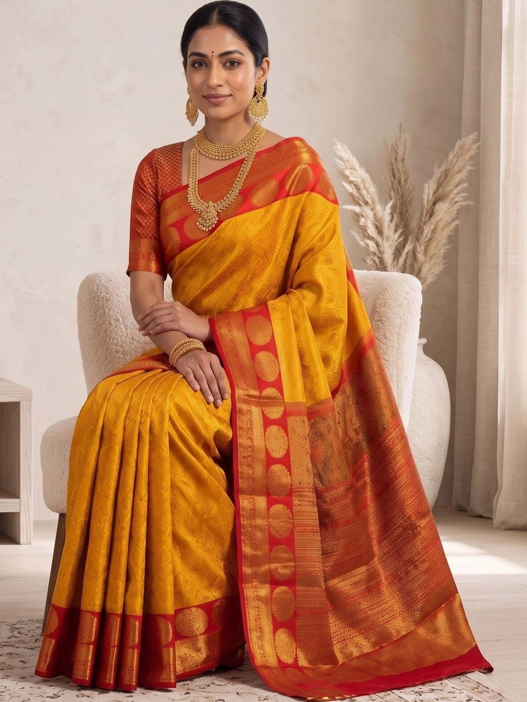 Narayan creations Woven Design Zari Art Silk Banarasi Saree thumbnail 5