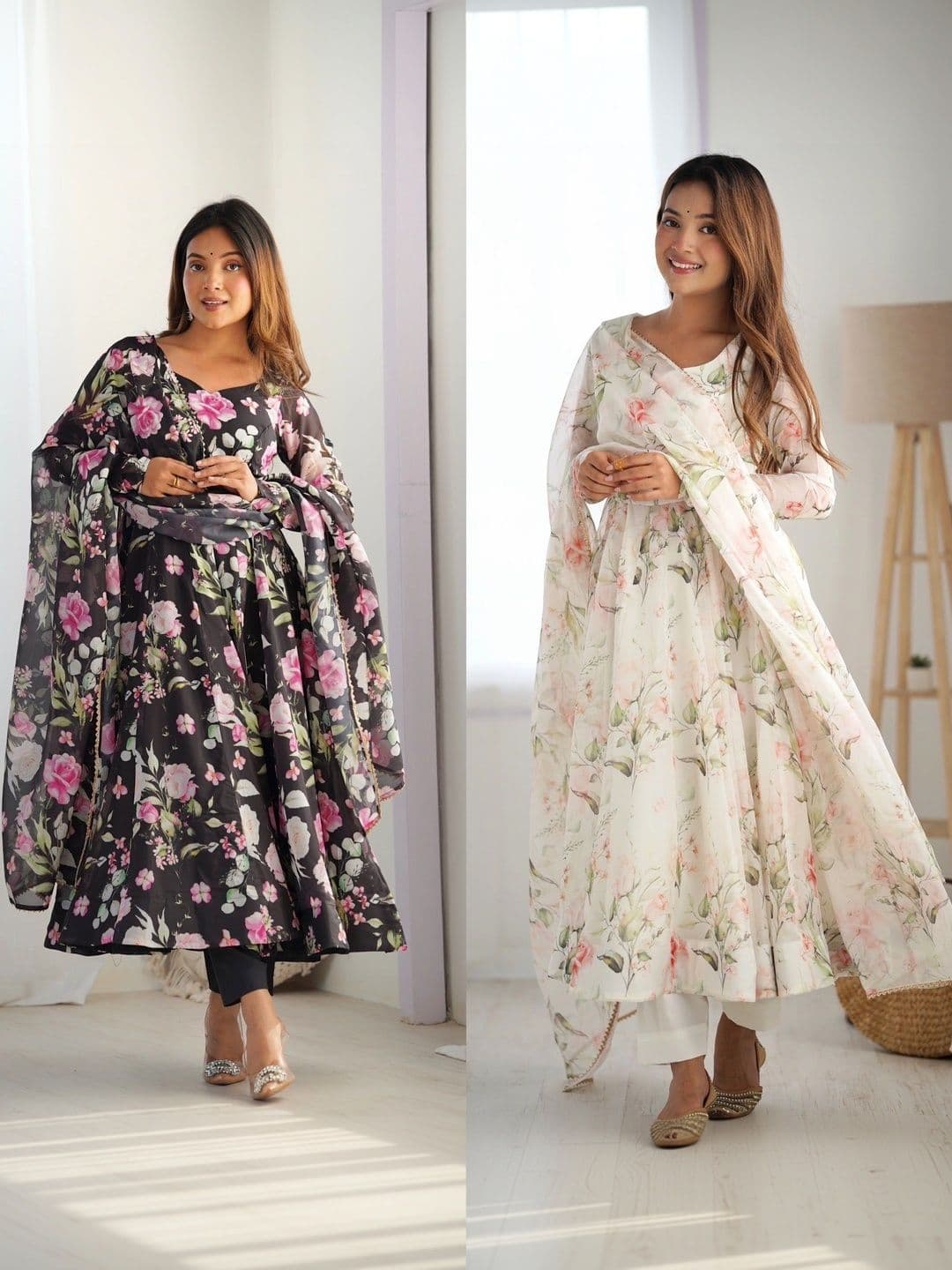 Urban Nakhre Women Floral Printed Regular Kurta with Trousers & With Dupatta thumbnail 5