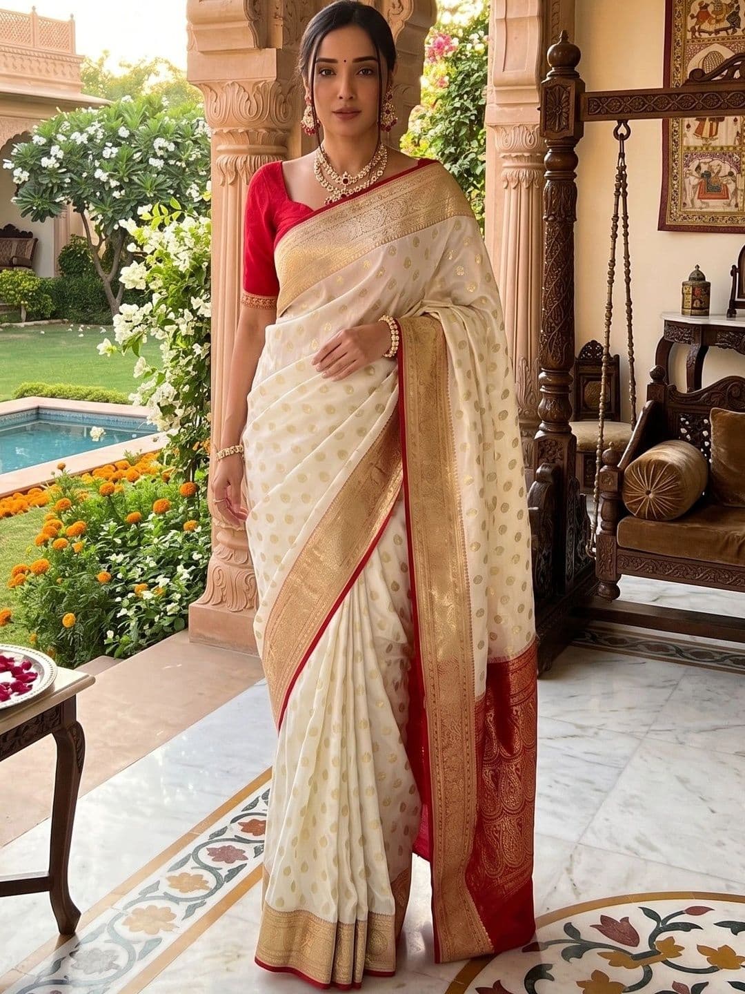 Aman's Impero Woven Design Zari Art Silk Banarasi Saree - view 1