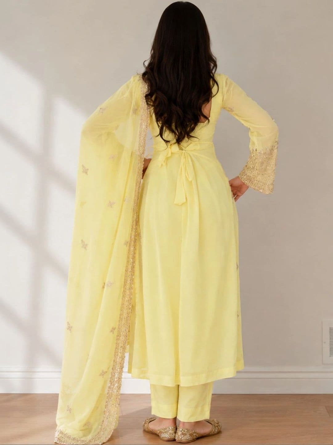 Moda Rapido Women Ethnic Motifs Embroidered Regular Kurta with Trousers & With Dupatta thumbnail 3