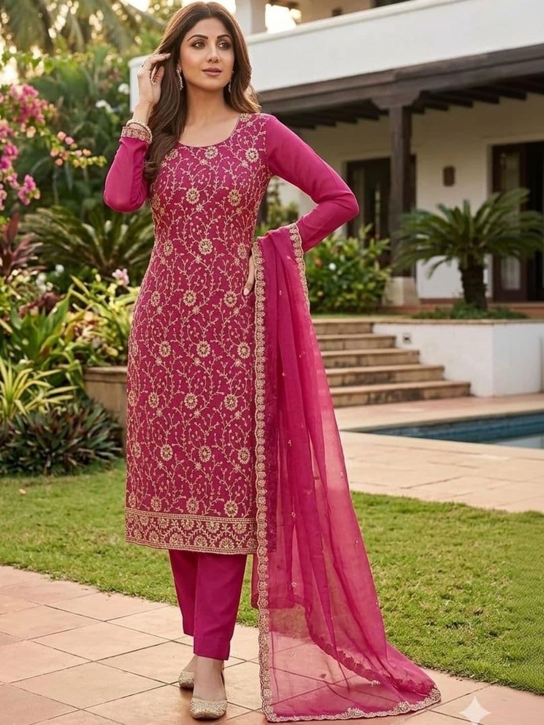 F 13 STUDIO Unstitched Dress Material - view 1