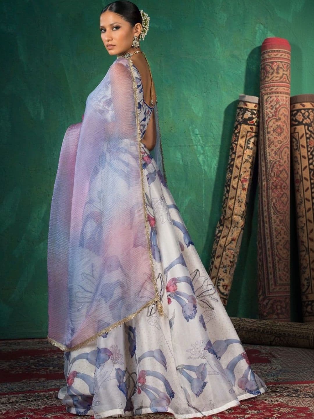 JIVANIS Printed Ready to Wear Lehenga & Blouse With Dupatta thumbnail 3