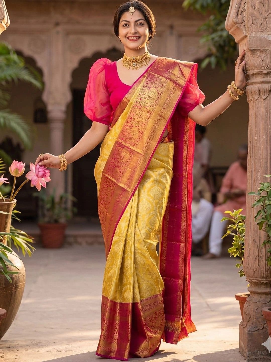 Eecoo Woven Design Zari Art Silk Banarasi Saree - view 1