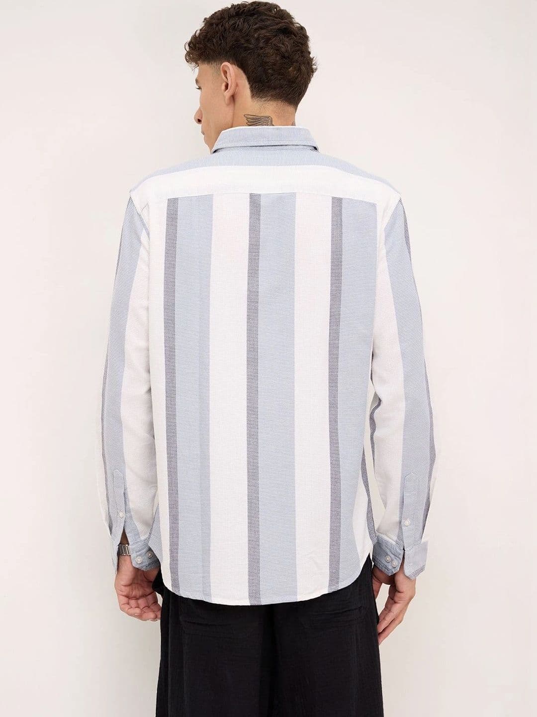 VASTRADO Men Classic Slim Fit Striped Casual Shirt thumbnail 3