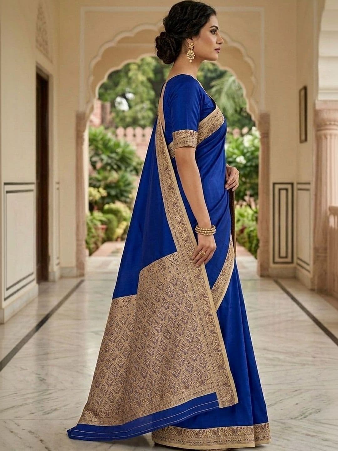 Urban Silk Saree Woven Design Zari Art Silk Banarasi Sarees thumbnail 5