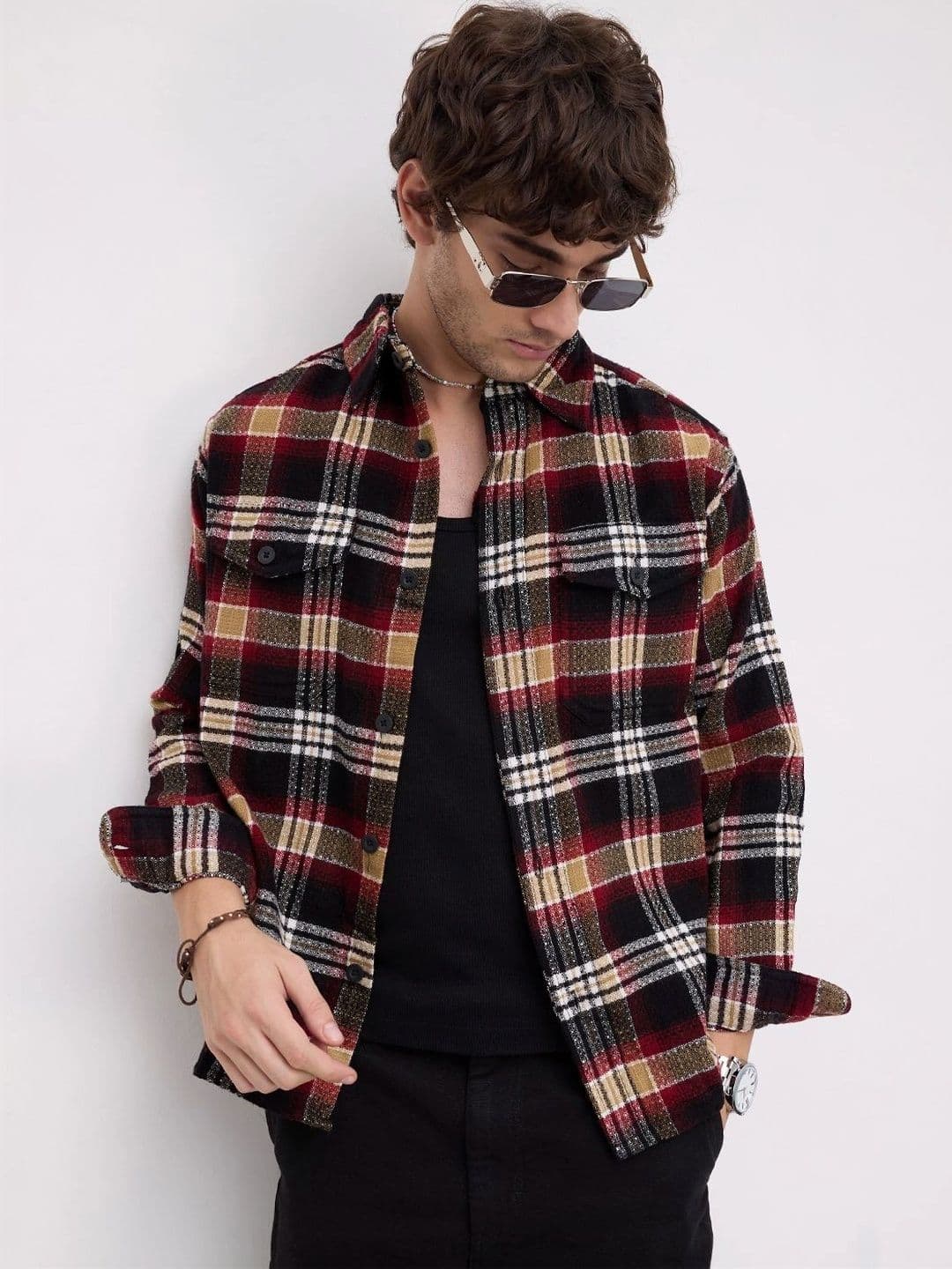 VASTRADO Men Classic Checked Casual Shirt thumbnail 2