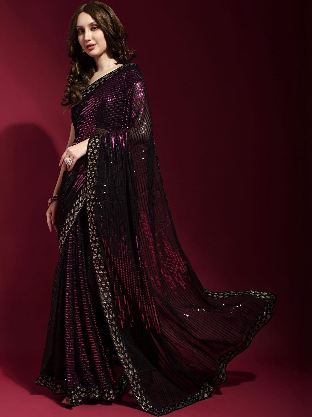 KALINI Pure Georgette Saree - view 1