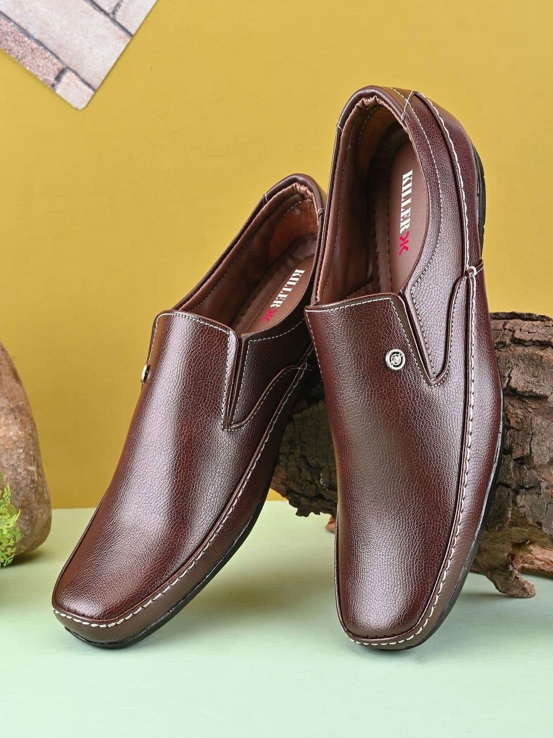 Killer Men Leather Formal Slip-Ons - view 1