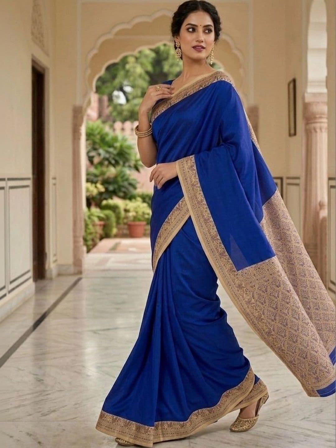 Urban Silk Saree Woven Design Zari Art Silk Banarasi Sarees thumbnail 4