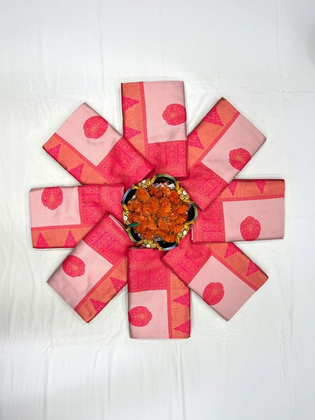 SHRIADINATH Woven Design Zari Art Silk Banarasi Saree thumbnail 3